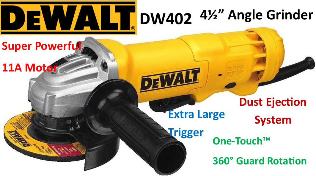 DeWalt DW402 120V 4-1/2" Angle Grinder